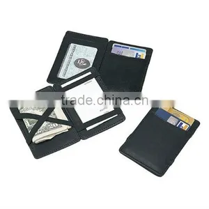 Black Magic Travel Simple Carry Leather Wallet thumbnail-1