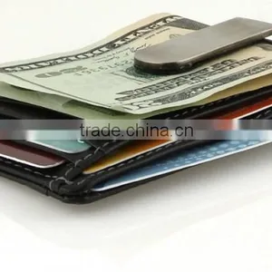 Factory Custom Money Clip Front Pocket Wallet Genuine Leather Money Clip Wallet thumbnail-1