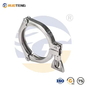 [RUOTENG] ISO Heavy Duty Three Piece Sanitary Stainless Steel 304/316L Pipe Fitting 3 PCS Part Ferrule Clamp thumbnail-1