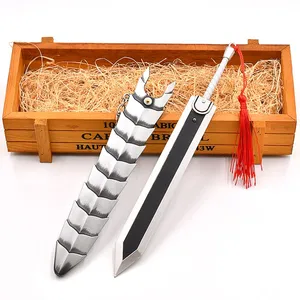 New Zinc Alloy Sword Backpack Keychain Metal Weapon-Style Figurine Keychain Model Office Display Item thumbnail-5