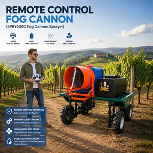 Remote Control Mist Cannon Sprayer SPRY600C 600L Heavy Duty Sprayer With Adjustable Chassis 13kW Gasoline Engine thumbnail-1