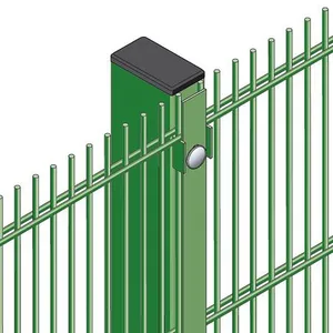 2D Double Wire Fence Panel | Galvanized Welded Mesh Security Fence for Commercial and Industrial Areas thumbnail-3