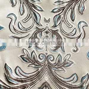 Blue Jacquard Sofa Fabric Recycled Polyester Fabric thumbnail-5