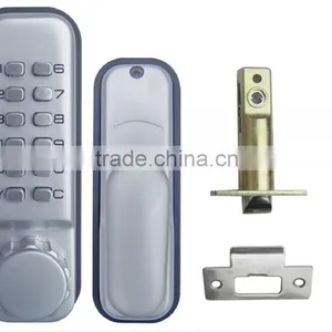 OSPON All-Weather Mechanical Keyless Latch Door Lock Stain Chrome Import From China OS1102B thumbnail-1