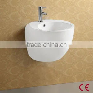 CE Approval Ceramic Hand Wash Semi Pedestal Basin thumbnail-4