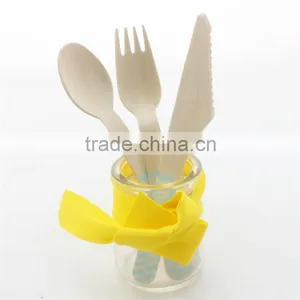 6.5 Inch Wooden Cultery/Mini Wooden Spoon /Cheap Fork Spoon thumbnail-2