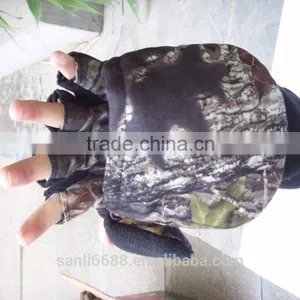 Camouflage Warm Hunting Half Finger Gloves thumbnail-1