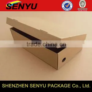 Custom Made Stamping Logo Kraft Paper Packaging Box for Shoes and Clothes thumbnail-1