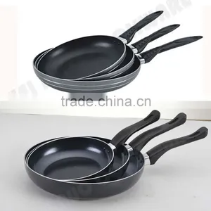 Colorful Non-stick Cookware Round Frying Pan Set Red Coating Fry Pan Sets thumbnail-3