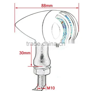 BJ-SL-063 Ultra Bright E-Mark Aluminum 12V Amber LED Motorcycle Turn Signal LED Light thumbnail-6