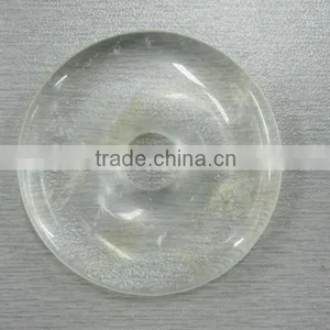 Wholesale Yellow Glass Gemstone Donut Gemstone for Decoration thumbnail-1