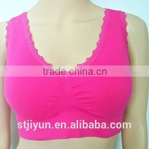 2016 Shantou Sport Bras Seamless Cheap Padded Yoga Bra Tops thumbnail-1
