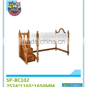 2016 Home School Dormitory Furniture Students Wooden Bunk Bed With Staircase#SP-BC102 thumbnail-1