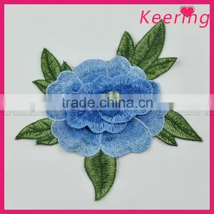 Blue Handmade Flower Patches for Embroidery for Wedding Dress Decoration thumbnail-1