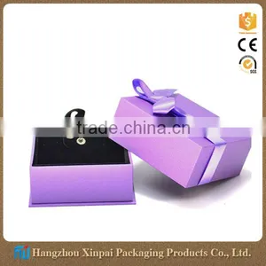 Custom Handmade Purple Cardboard Jewelry Box Bracelet thumbnail-1