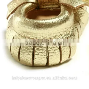 Gold Baby Moccasins,Baby Toddler Leather Moccasins,Crib Shoes Quality Choice thumbnail-5