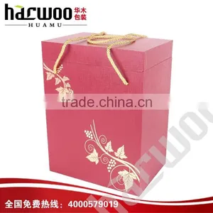 Hinged Paper Wine Bottle Case for Sale thumbnail-4