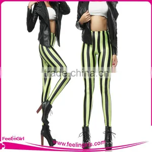 Large Stock Printed Ladies Tights Leggings For Women Stripe thumbnail-5