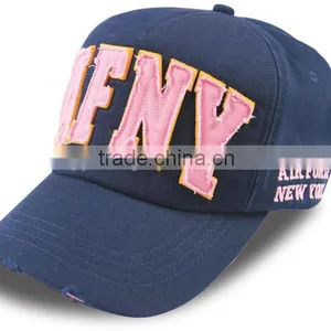 Custom Fashion Brushed Cotton Cheap 3D Embroidery Worn-out Baseball Caps thumbnail-1