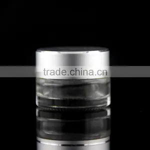 Small Cosmetic Glass Jar 30g Jar With Silver Lid thumbnail-4
