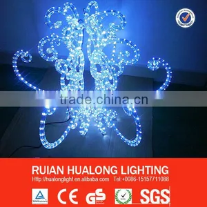 110v 230v 2wire Round Ip65 100m Outdoor Waterproof White Led Rope Light thumbnail-1
