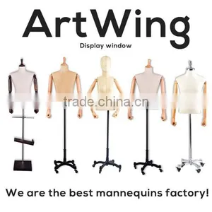 Wholesale Quality Adjustable Fabric Half Body Mannequin Torso thumbnail-1