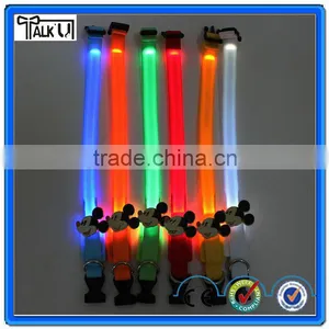 Wholesale Nylon Glowing Various Color Flahsing Light Led Pet Dog Collar, Electronic Waterproof Flash Light Led Dog Collar thumbnail-2