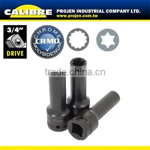 CALIBRE 6pc 12 Point 3/4"Dr Star and Impact Socket Set thumbnail-2