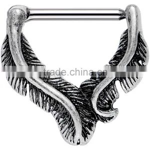 Stainless Steel Birds of Feather Nipple Clicker thumbnail-1