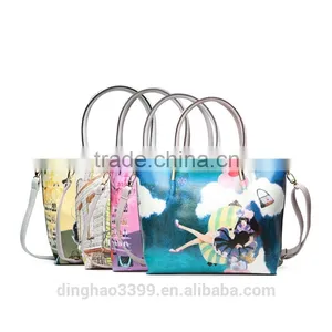 2016 Newest Design Handbag Nice Lady Handbag Fashion PU Handbag With Wallet thumbnail-1
