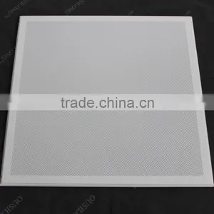 Decorative 1.8mm Perforated Suspended Aluminum Sheet T Bar Metal Ceiling for Building Office 618x618mm thumbnail-2