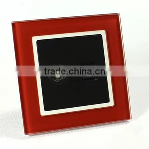 Hot Sell Cheaper Tempered Glass Telephone and TV Outlet Wall Socket 86mm thumbnail-5
