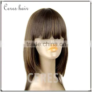 100% Remy Hair Glueless Silk Top Full Lace Wig F4/30 Mixed Color Silk Top Full Lace Wig Silky Straight Realistic Full Lace Wig thumbnail-2