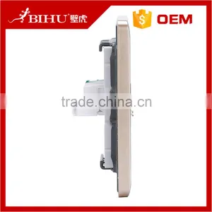 PC Brushed Stainless Steel Material Network Computer Wall Socket Rj45 Wall Outlet thumbnail-4
