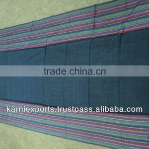 Cotton Pareos in Handloom Fabrics Yarn Dyed /Self Designs 100x180 Cms. Fringage Cheap Pareo Handloom Indian Handmade thumbnail-6