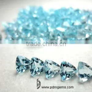 Sky Blue Topaz Semi Precious Gemstone Trillion Cut For Set From Manufacturer/Wholesaler thumbnail-1