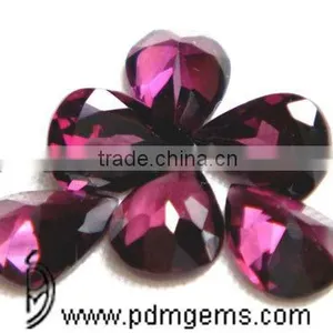 Rhodolite Garnet Pear Cut Faceted Lot For Silver Pendant From Jaipur thumbnail-1