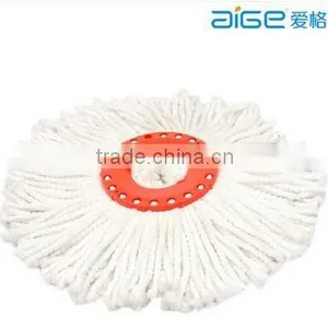 High Quality Floor Cleaning Spin Washable Microfiber Round Mop Heads thumbnail-4