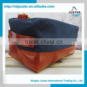 Groomsmen Gift Bag Travel Toiletry Leather Navy Dopp Kit Bag Men Shaving Kit Bag Quality Choice thumbnail-2