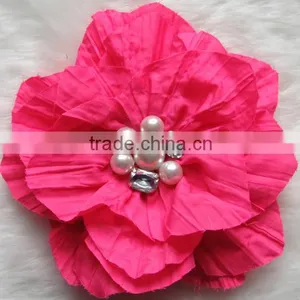 Girls Pearl Rhinestone Flower Brooch thumbnail-1