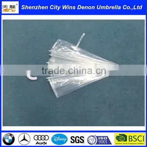 Wholesale Cheap China Suppliers Produced Fiberglass Ribs 23" 2015 Promotional Deep Transparent PVC&POE Umbrella thumbnail-1
