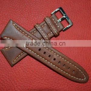 2016 24mm 22mm Good Quality Watch Band Genuine Leather Watch Strap thumbnail-1