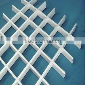 White Color Metal Building Materials of Grid Ceilings thumbnail-2