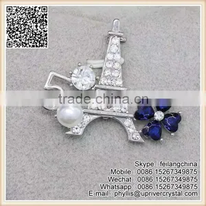 Blue White Diamond Crystal Brooch Pin For Boy And Girl Costume thumbnail-5