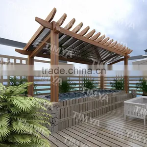 Outdoor Aluminmu Alloy Plastic Composite Pergola With High Temperature Resistant thumbnail-1