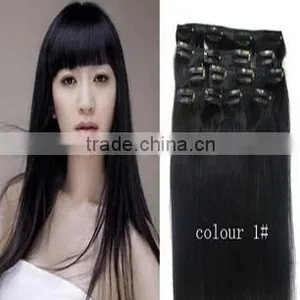 Pretty 120g Remy Clip in Hair Extension Clip in Hair Extensions for Black Women thumbnail-1