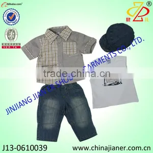 2013-2014 Latest Fashion Design Boys Summer Clothing 4pcs Set thumbnail-1