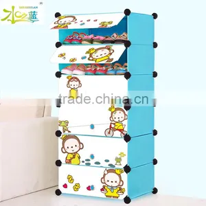 Home Furniture Baby Room Assemble Cartoon Large Shoe Storage thumbnail-3