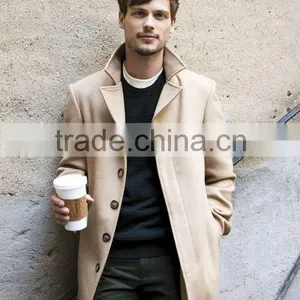 Most Popular Slim Fit Custom Made Notch Lapel Mens Overcoat thumbnail-2