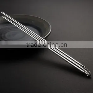 Wedding Gift Sterling Silver Chopsticks Good Luxury Design Chopsticks With Animal Horse Head Display Chopsticks for Corporate thumbnail-4